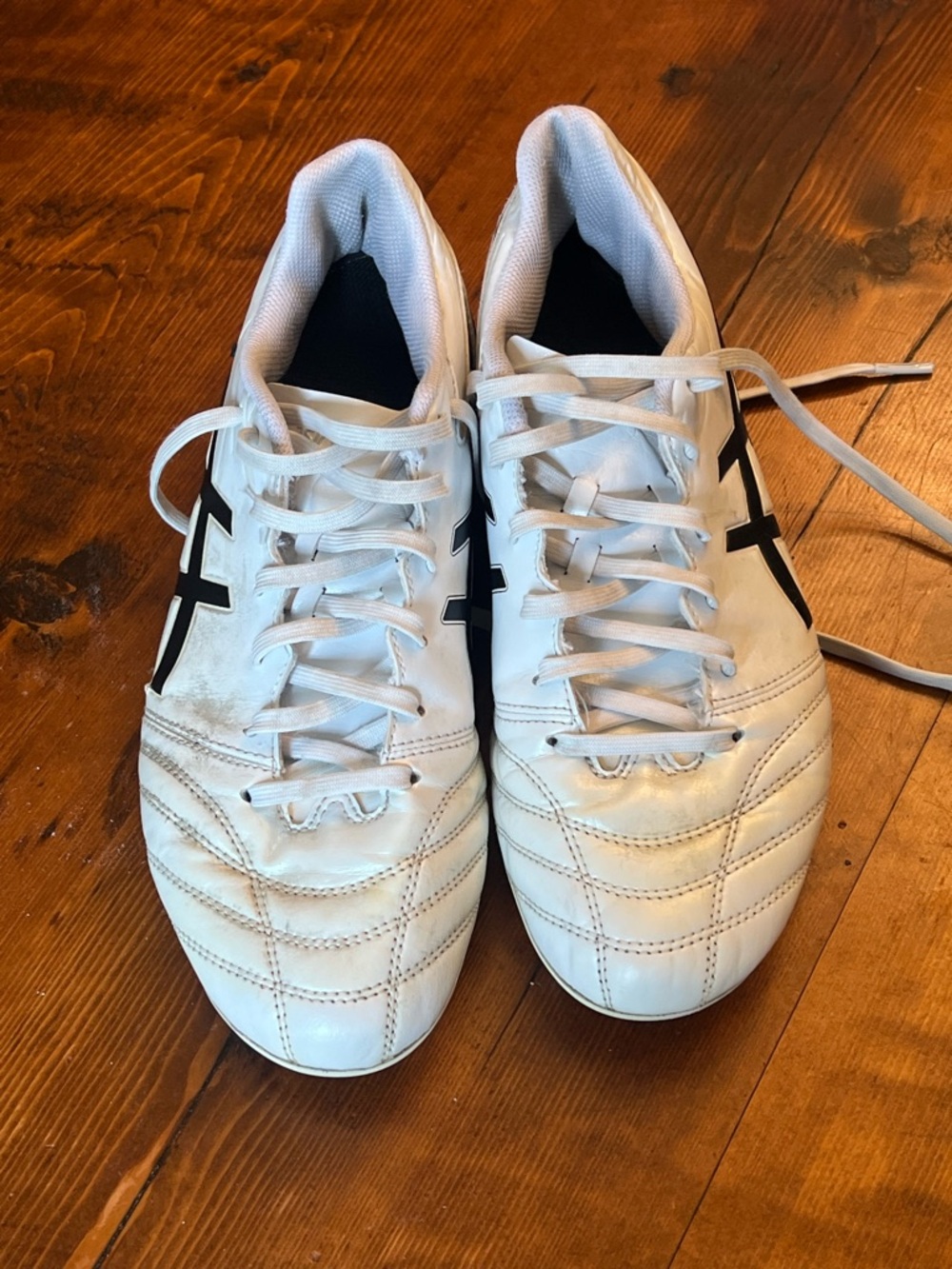 Asics White Men's Soccer Cleats